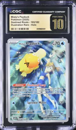 2025 Pokemon SV Destined Rivals Misty's Psyduck #193/182 CGC 10 Pristine - Image 1