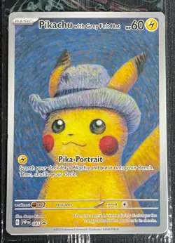 Pokemon TCG Van Gogh Pikachu with Grey Felt Hat SVP en 085 Promo Sealed - Image 1