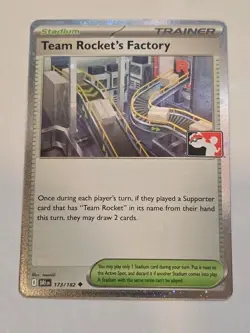 Team Rocket's Factory (Cosmos Holo) Pokemon Prize Play Pack Series 8 DRI 173/182 - Image 1