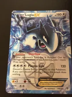 Pokemon TCG Lugia EX Ultra Rare Card 108/135 B&W 8: Plasma Storm LP - Image 1