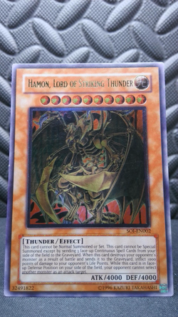 | Yugioh Hamon, Lord of Striking Thunder SOI-EN002 Ultimate Rare LP/ PL 🔥 | - Image 2