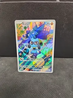 Pokemon TCG - Riolu #215/198 - Scarlet & Violet - Illustration Rare Near Mint! - Image 1