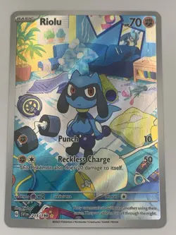 Pokemon TCG - Riolu #215/198 - Scarlet & Violet - Illustration Rare Near Mint! - Image 2