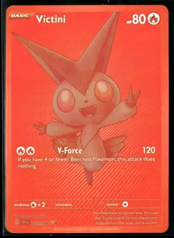 2025 Pokemon Red Monochrome VICTINI EN 171/086 SV: Black Bolt White Flair - Image 1
