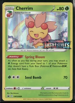 Pokemon TCG Cherrim SWSH088 Battle Styles Pre Release Promo - Image 1
