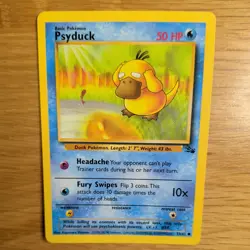 PSYDUCK 53/62 POKEMON CARD (FOSSIL SET) - Image 1