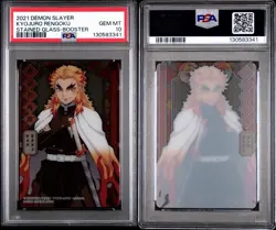 CARDDASS DEMON SLAYER: KIMETSU NO YAIBA STAINED GLASS CARDS KYOJURO RENGOKU - Image 1