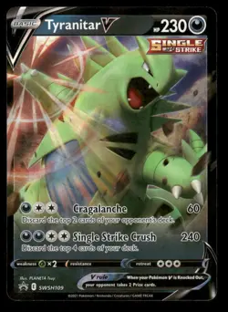 Pokemon Cards Tyranitar V SWSH109 SWSH Black Star Promo NM - Image 1