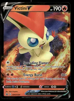 Pokemon Cards Victini V SWSH104 SWSH Black Star Promo NM - Image 1