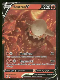 Pokemon Cards Heatran V 025/189 Astral Radiance Holo Rare V NM - Image 1