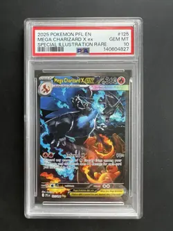 PSA 10 MEGA CHARIZARD X EX 125/094 Phantasmal Flames Pokemon Card - Image 1