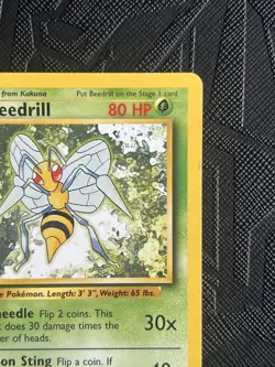 Pokemon TCG Beedrill 017/102 Base Set Regular (English) - LP(-)/MP(+) - Image 4