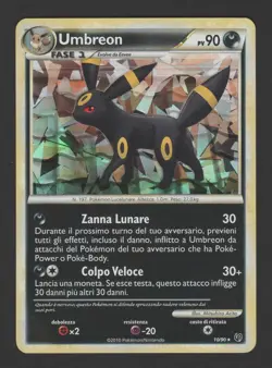 Umbreon Cracked Ice Holo HS Senza Paura 10/90 ITA - Carta Pokemon Rara - Image 1