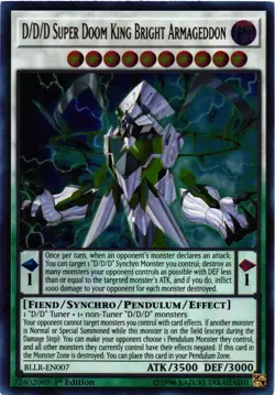 Yugioh D/D/D Super Doom King Bright Armageddon BLLR-EN007 Ultra Rare 1st Ed NM - Image 1