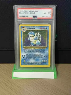 1999 POKEMON BASE SET UNLIMITED #2 BLASTOISE-HOLO PSA 8 - Image 1