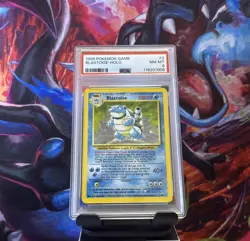 1999 POKEMON BASE SET UNLIMITED #2 BLASTOISE HOLO PSA 8 - Image 1