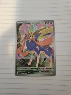 Zacian 100/094 Illustration Rare Pokemon TCG Phantasmal Flames Near Mint - Image 1