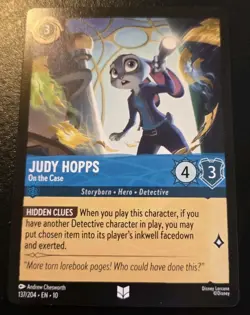 Judy Hopps - On The Case 137/204 Uncommon Whispers In The Well Disney Lorcana - Image 1