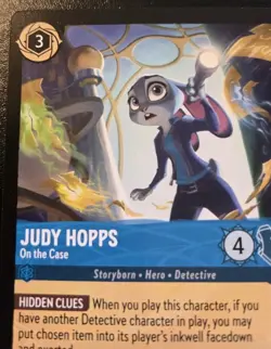 Judy Hopps - On The Case 137/204 Uncommon Whispers In The Well Disney Lorcana - Image 2