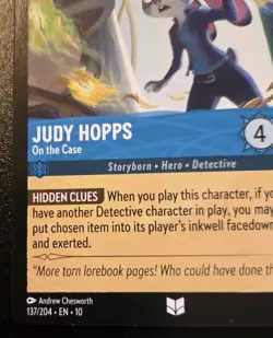 Judy Hopps - On The Case 137/204 Uncommon Whispers In The Well Disney Lorcana - Image 4