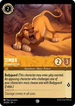 4x Simba - Protective Cub - 20/204 - Common NM-Mint Disney Lorcana: The First Ch - Image 1