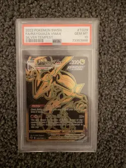Pokemon Cards PSA 10 Gem Mt Rayquaza Vmax Silver Tempest FA Swsh 2022 TG29/TG30 - Image 1