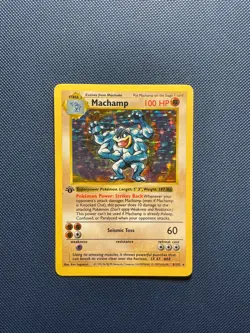(MP/HP) Machamp Shadowless Base Set 8/102 Holo 1st Edition Holo Rare Pokemon TCG - Image 1