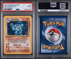 1999 Pokemon Game TCG MACHAMP 1st EDITION Holo Rare MINT PSA 9 8/102 #8 Deck - Image 3
