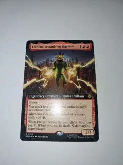 MTG SPM Electro, Assaulting Battery (Extended Art) Marvel's Spider-Man #260 - Image 1