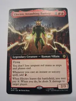 MTG SPM Electro, Assaulting Battery (Extended Art) Marvel's Spider-Man #260 - Image 2