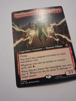 MTG SPM Electro, Assaulting Battery (Extended Art) Marvel's Spider-Man #260 - Image 3