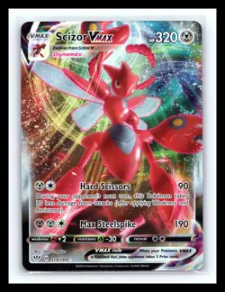 💥 Pokemon TCG Scizor VMAX Darkness Ablaze Holo Ultra Rare Card 119/189 - Image 1