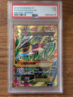 2015 Pokemon XY Ancient Origins PSA 1 M Rayquaza EX #98 Holo FA Mega Shiny - Image 1