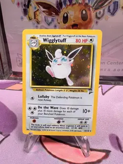 Wigglytuff 19/130 Holo Rare Fart SWIRL - Pokemon Base Set 2 - Vintage WOTC LP - Image 3