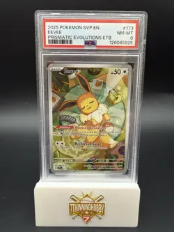Eevee Promo SVP-173 Pokemon ETB Promo Prismatic Evolutions PSA 8 NM-MT Lot Of 2 - Image 3