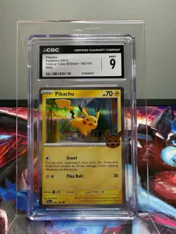 Pikachu Pokemon TCG Trick Or Trade BOOster 062/193 CGC 9 - Image 1