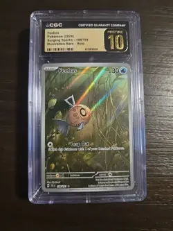 🔥Prestine 10 🔥Pokemon TCG Feebas 198/191 Illustration Rare, Surging Sparks - Image 1