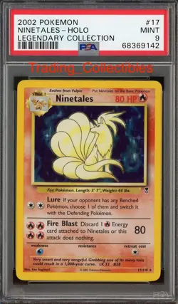 PSA 9 Mint Nintales Holo 17/110 Legendary Collection Pokemon Card - Image 1
