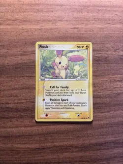 Pokemon TCG Plusle EX Deoxys 44/107 Non Holo Uncommon MP Crease - Image 1