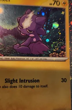 Pokemon TCG Toxel SVP 119 Cosmos Holo w Swirl NM/M (A) - Image 3