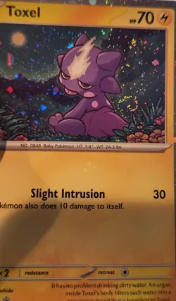 Pokemon TCG Toxel SVP 119 Cosmos Holo w Swirl NM/M (B) - Image 3