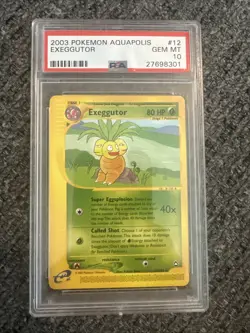 Exeggutor, PSA 10, Aquapolis 2003, 12/147, Pokemon - Image 1