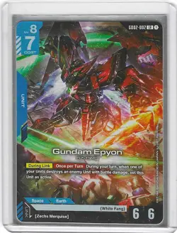 Gundam Epyon LR NM GD02-002 Gundam Card Game - Dual Impact English - Mint - Image 1