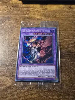 EURO PRINT The Dragon that Devours the Dogma Secret Rare CH01-EN041 Yugioh - Image 1