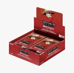 Bandai One Piece Card Game Carrying On His Will Booster poster Box English 2024 - Image 1