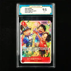 TQG 9.5 MINT+ 2025 One Piece JPN Ace&Sabo&Luffy OP13-007 SR - Image 1