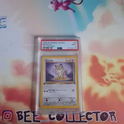 Uk seller Pokemon tcg 1999 Jungle 1st Edition Meowth 56/64 - PSA 9 mint - Image 1