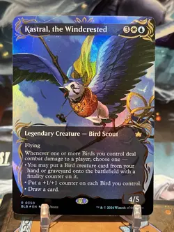 MTG | Kastral, the Windcrested (Borderless) (✨Raised Foil✨) [Bloomburrow] - Image 1