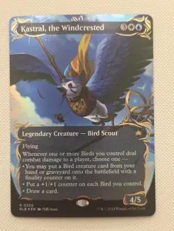 Kastral, the Windcrested (Borderless) (Raised Foil) Bloomburrow Foil - Image 1