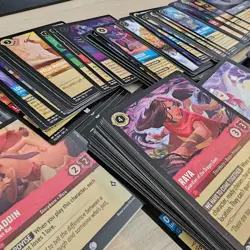 Lorcana TCG Bulk Lot 100 Random Cards Common Uncommon Super Rare Legendary Holos - Image 1